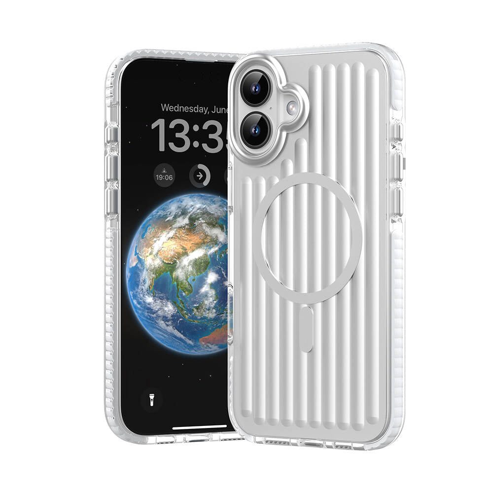 iPhone 16 Kılıf M-safe Şarj Özellikli Oyuklu Tasarım Mutural Bumpy Clear Kılıf iPhone 16 Kılıf M-safe Şarj Özellikli Oyuklu Tasarım Mutural Bumpy Clear Kılıf
